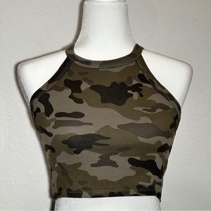 Zara Camo Print Crop Top